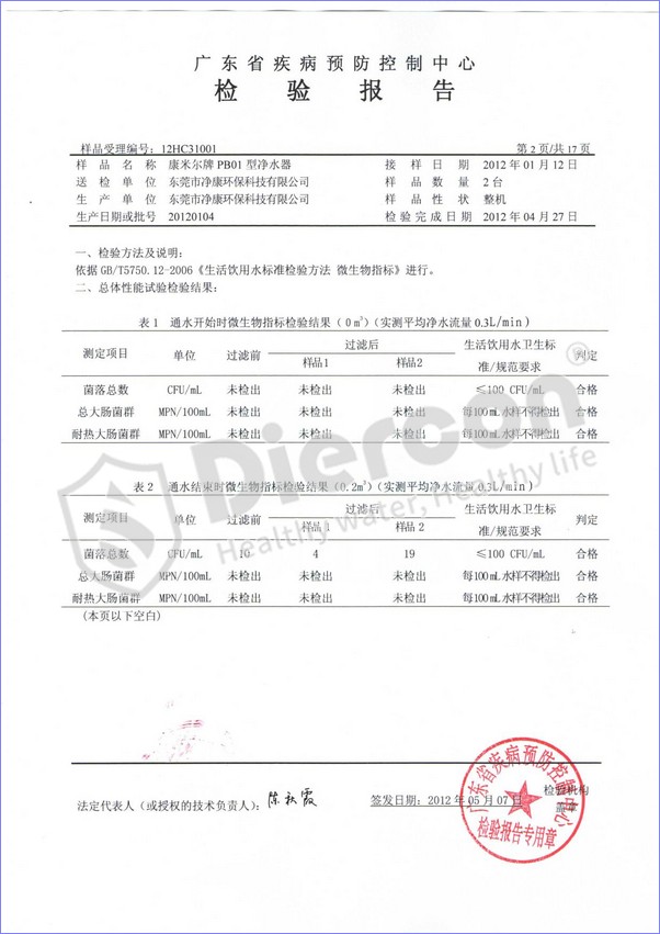 PB系列户外净水壶净化水质微生物滤除效果分析